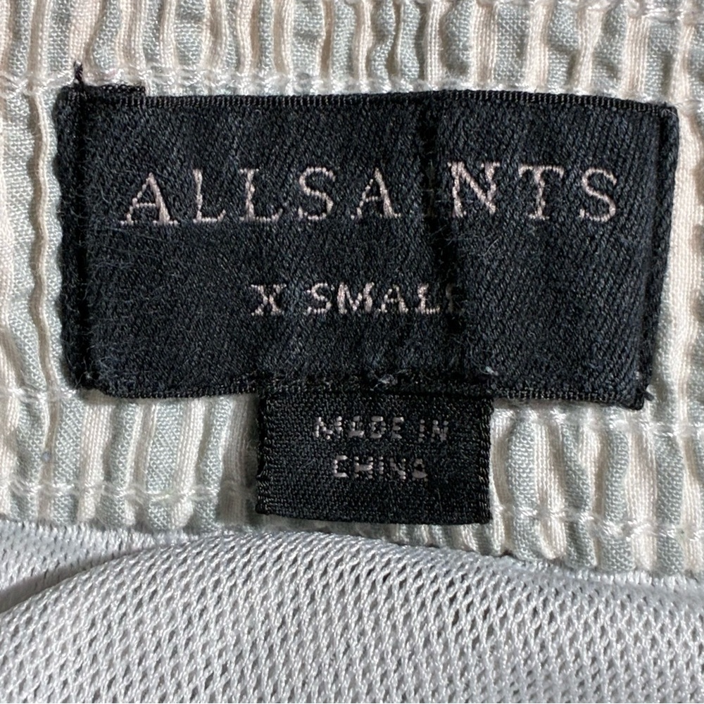 Allsaints Seersucker Swim Trunks Shorts - Picture 5 of 6